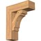 Ekena Millwork Merced Block Smooth Bracket w/ Offset Brace, Western Red Cedar, 7 1/2"W x 22"D x 26"H BKT0806X22X26MRC05SWR - alternate 1